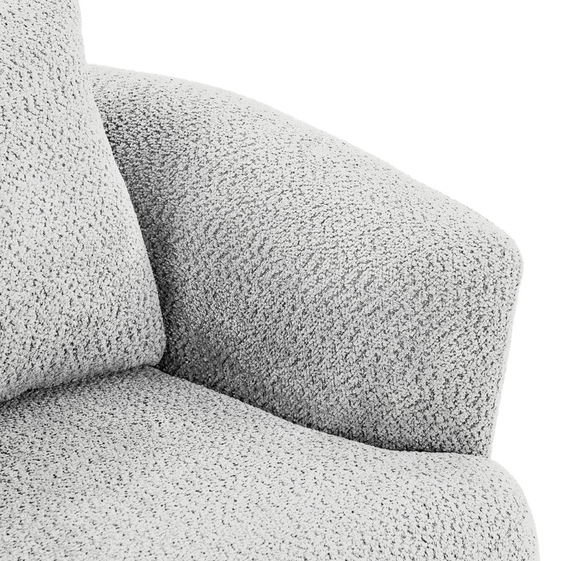 Fauteuil d'appoint pivotant rembourré 38,2 po Daxen avec rotation à 360 °