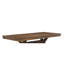 Table de salle à manger rectangulaire avec placage en noyer et support à tréteaux, piédestal de finition de siège