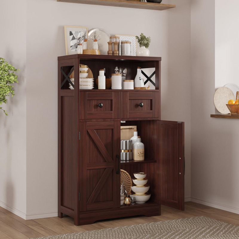 Armoire de rangement au sol, Brun foncé