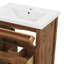 Meuble-lavabo 24 po avec lavabo en céramique, unité de rangement moderne comprenant 3 tiroirs