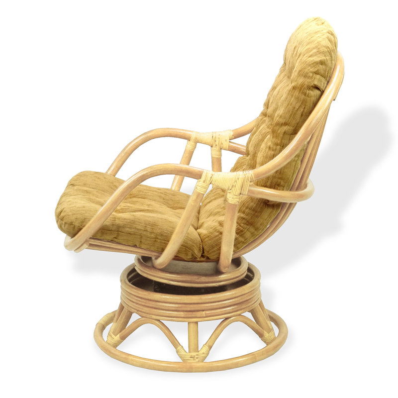 Chaise berçante Anairis, Brun clair, Beige clair