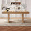 Table de salle à manger extensible 60 "à 78", table de cuisine en bois de ferme avec rallonge amovible, grande table extensible pour 4 à 8 personnes, naturel-1463637998