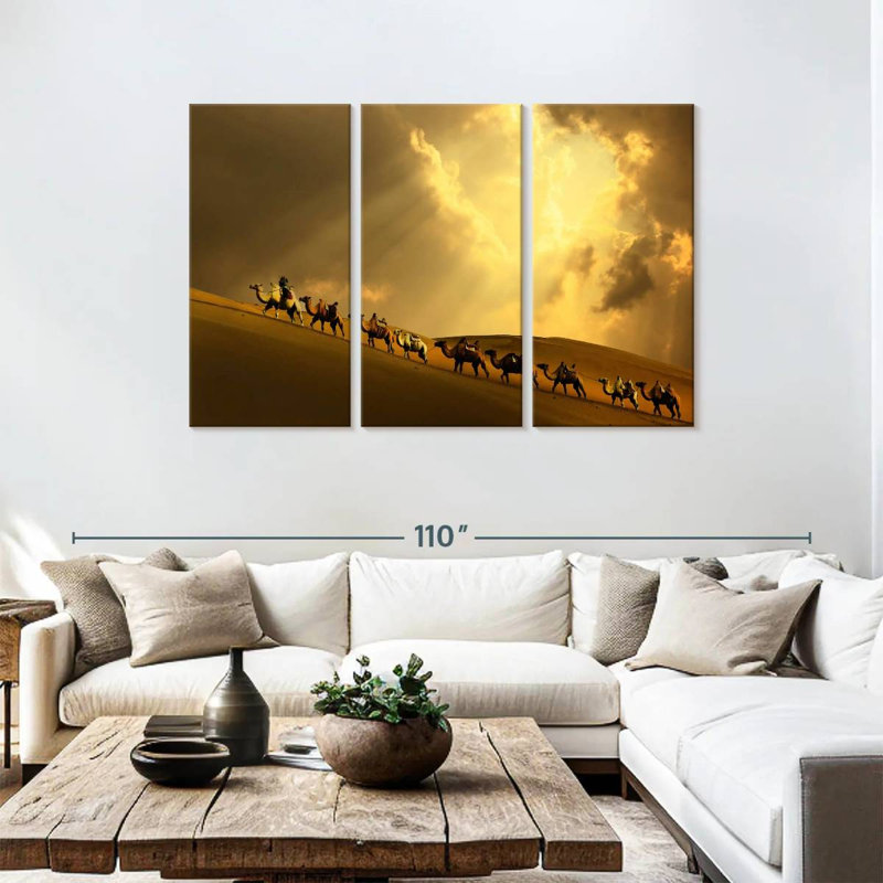 Brampt Camel Caravan Uphill, 48" H x 74" W