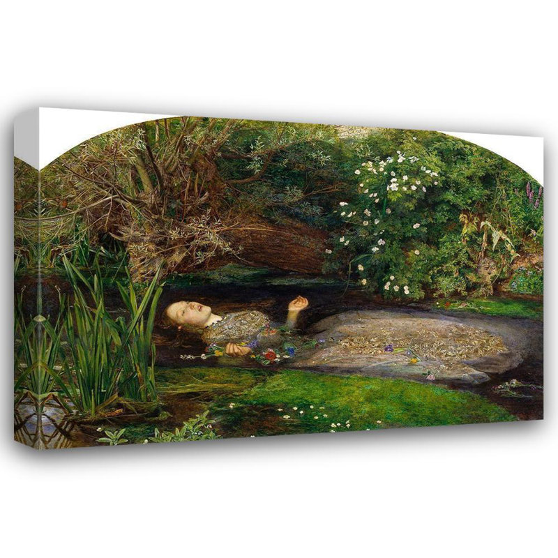 Art sur toile tendu avec galerie Lark Manor ™ Millais, John Everett: Ophelia (97_56928), H 18 po x l 24 po