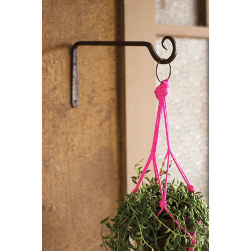  Crochet pour plante en fer forgé à la main H 5,7 po - Crochet suspendu rustique en fer patiné