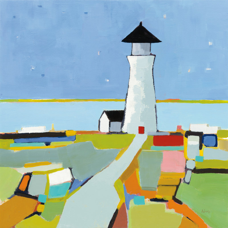 To The Lighthouse by Phyllis Adams - Wrapped Canvas Painting, 51cm H x 51cm W