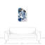 Blue Street - peinture sur toile tendue