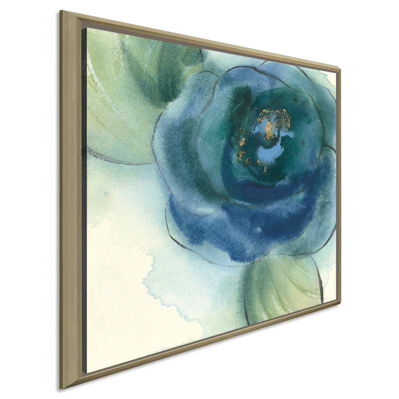 Wannabe Poppies I - reproduction sur toile, H 27,5 po x l 27,5 po x P 2 po, Cadre flottant champagne