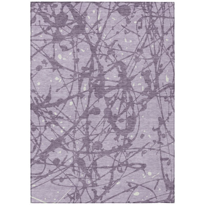 Machine Washable Indoor/Outdoor Chantille ACN2597 Abstract Rug