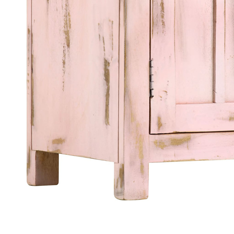 Gallaway 110cm Solid Wood Sideboard, Light Pink