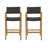 Wicker and Wood Bar Stool