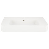 33" Burleson White Porcelain Rectangular Wall Bathroom Sink with Overflow