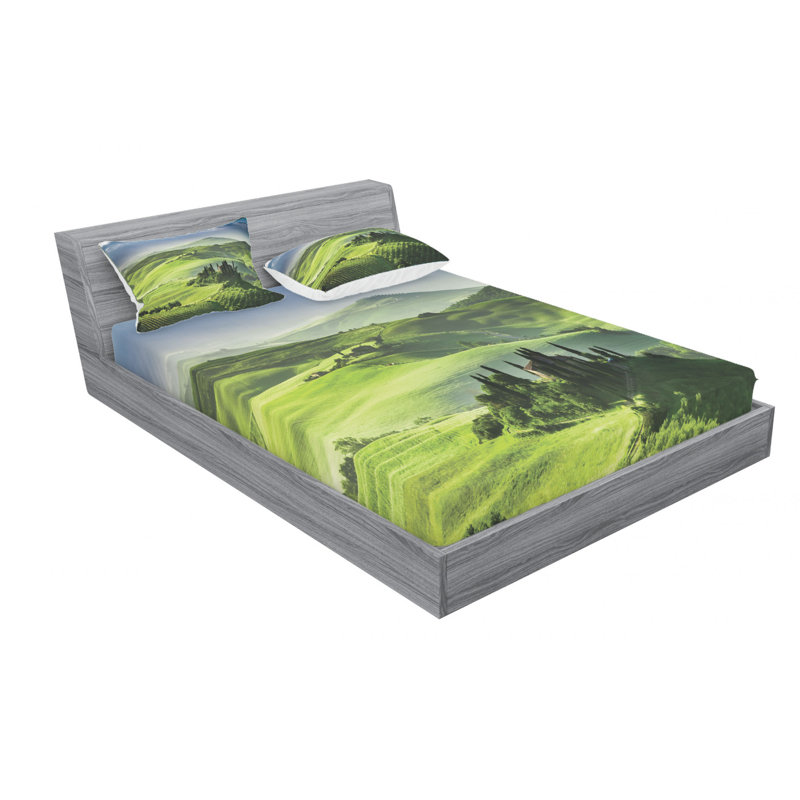 Microfiber Sheet Set, Queen Sheet Set with Fitted Sheet