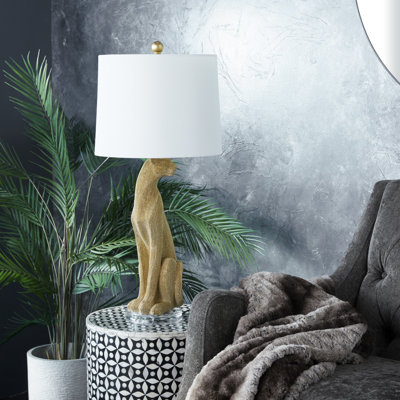 Ensemble de lampes de table Polystone Leopard