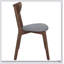 Ensemble de chaises de salle à manger rembourrées en noyer naturel et gris, conception ergonomique pour le confort et le style dans les espaces de salle à manger modernes