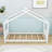 Twin House-Shaped Platform Bed With Slats-1346512451