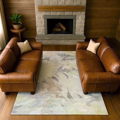 Premium Machine Washable Mayfield AMF2264 Floral Rug