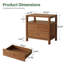 Table de chevet 24 tiroirs 24 po avec rangement ouvert-1696851879