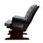 Fauteuil coulissant en microfibre et en cerisier gris doux Harmony