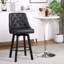 Swivel Upholstered Counter Stool with Metal Frame-1839505544