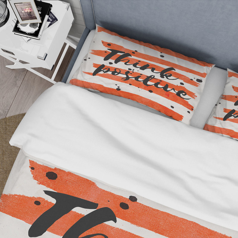 Think positif - ensemble de housse de couette traditionnel - microfibre de polyester
