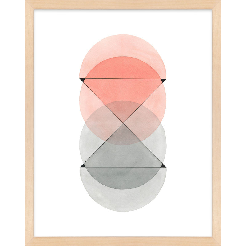 Love In Pink Print by Allison Rietta, 20" H x 16" W x 1.25" D, Brown Framed