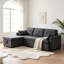 3 Seater Linen Sofa & Chaise-646725586