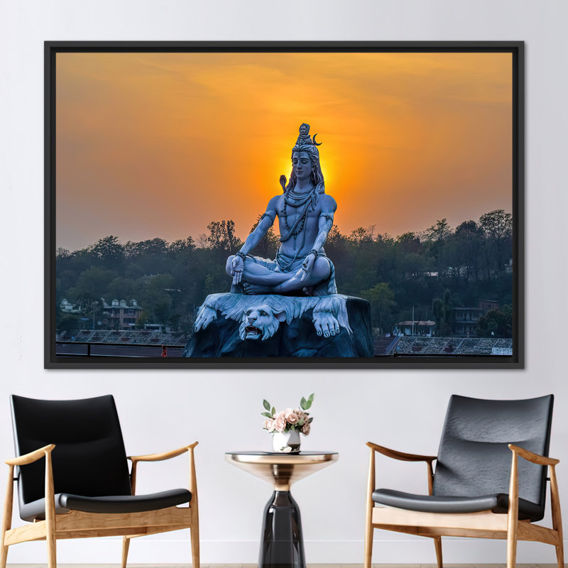Print on Canvas, 25 cm H x 35 cm W, Black Floater Framed