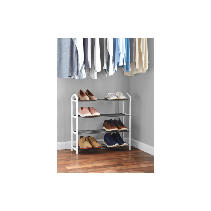 12 Pair Stackable Shoe Rack