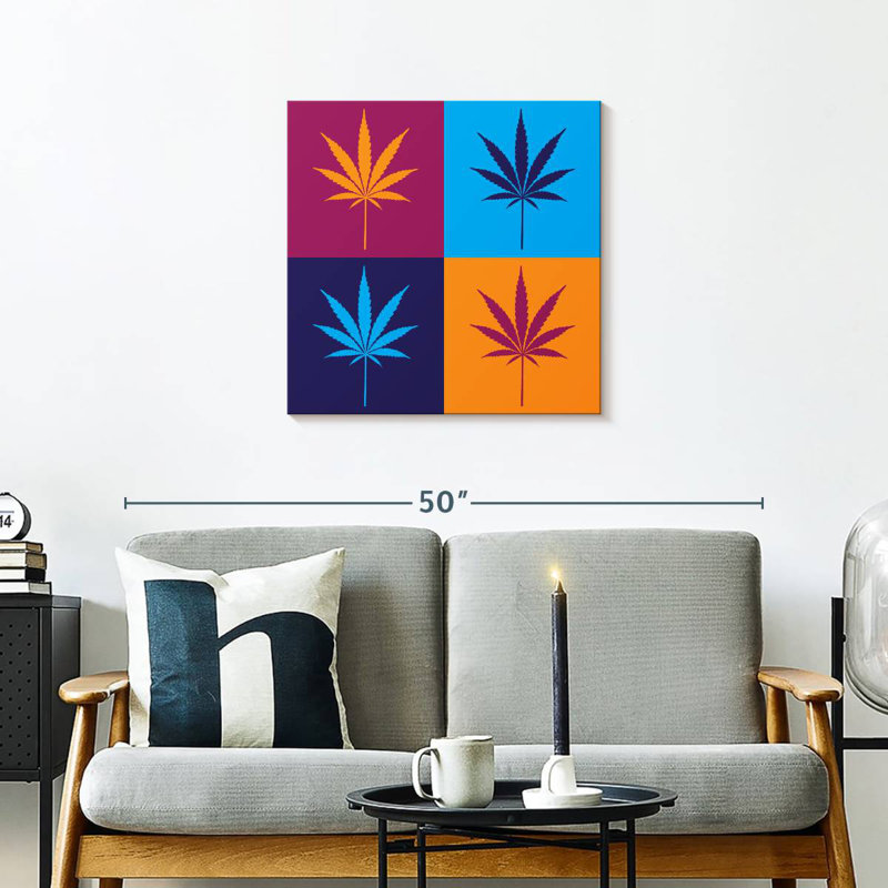 Multicolore, H 24 po x l 24 po