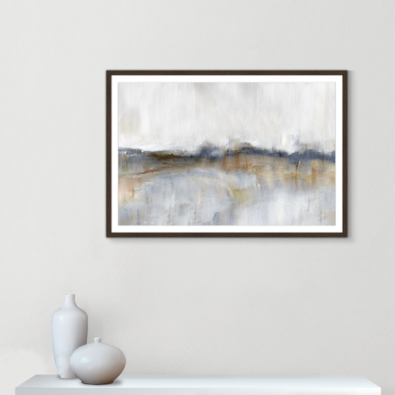 Autumnal Tide " Autumnal Tide " by Nan, 29.5" H x 41.5" W x 0.75" D, Walnut Framed