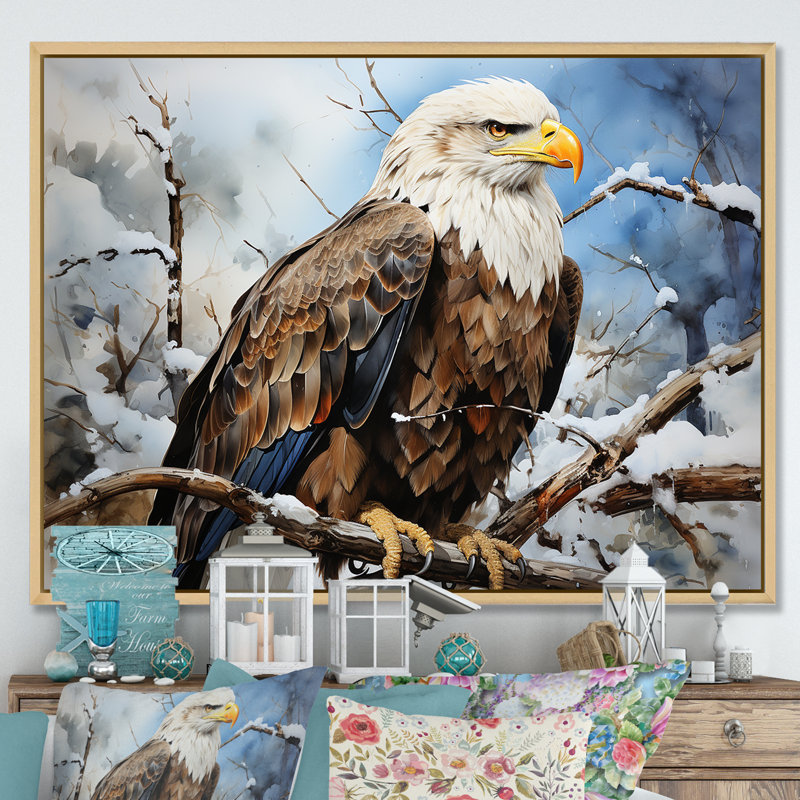 Prismatic Majestic Bold Eagle IV sur toile, Natural Floater Framed, H 16 po x l 32 po x P 1 po