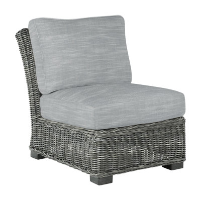 Rustic Woven Sectional Slipper Chair