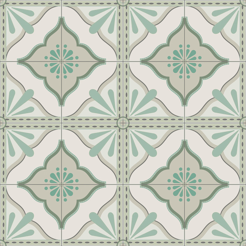 Papier peint adhésif grand format Transform, Vert