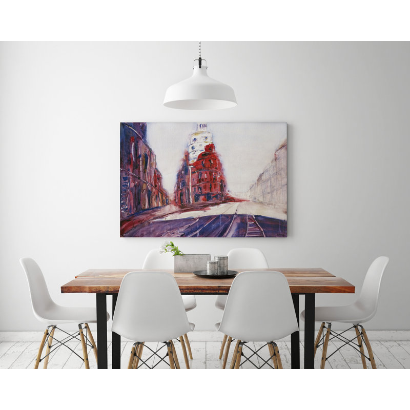 Gran Vía by Bruno Vázquez - Wrapped Canvas Painting, 80cm H x 120cm W x 3cm D