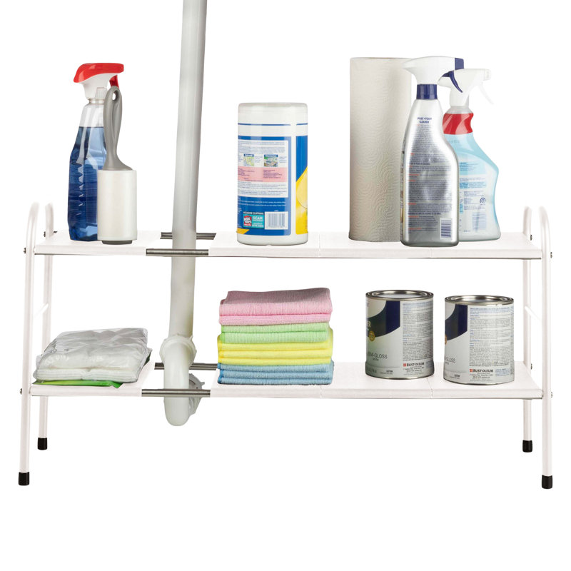  Organisateur sous l'évier - Organisateur de tablette réglable à 2 niveaux avec 8 panneaux amovibles - Organisateurs de cuisine ou de salle de bain sous l'évier et rangement par Home-Complet
