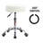 Round Adjustable Height Swivel Stool with Wheels for Office Work-698157467