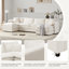 Canapé modulaire en chenille à assise profonde, canapé moderne en forme de U de 136 pouces pour la maison