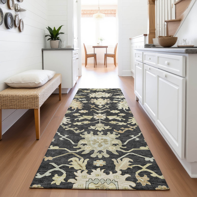 Tapis Gurubaksh AMF1150 de qualité supérieure lavable à la machine, Tapis de couloir 2 pi 3 po x 7 pi 6 po