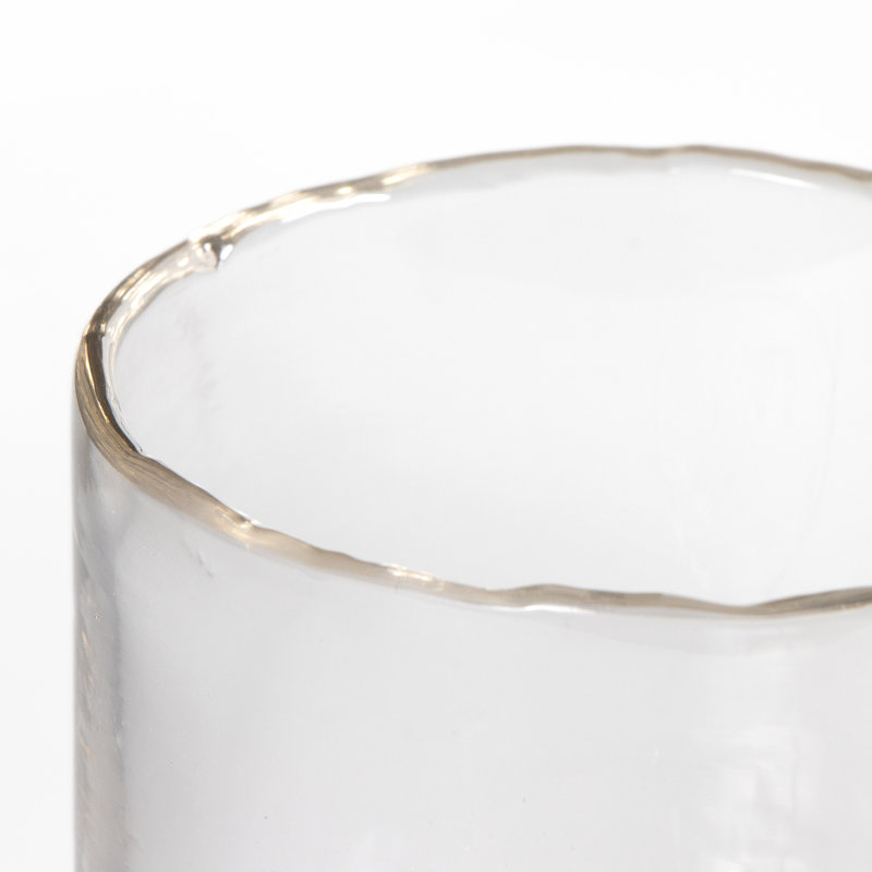 Monogram Glass Votive Small (Clear), 4.25" H x 4" W x 4" D, Clear