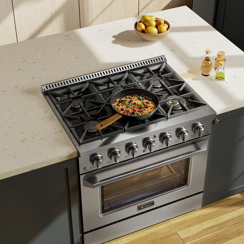 Empava 36" 5.2 Cubic Feet Slide-In Range