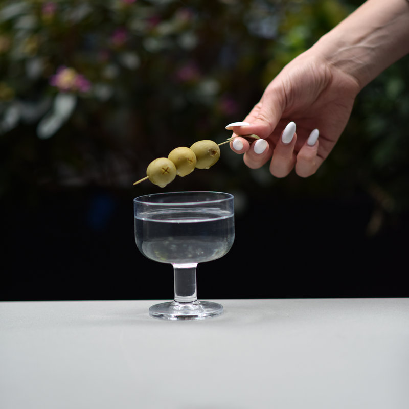 Clear Tempered Glass Dessert Cups with Feet, Set of 6