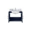 Meuble-lavabo bleu marine 24 po X P 22 po D, dessus en marbre de Carrare et ensemble de robinet-117843791