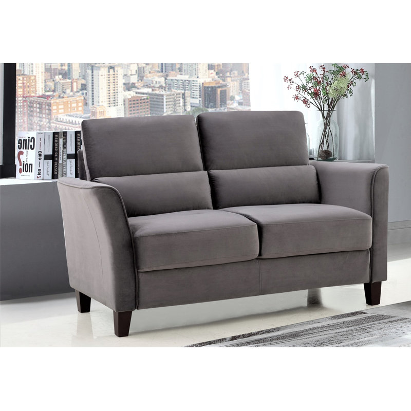 Causeuse Karstyn 57,88 po, Polyester gris
