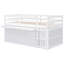 Lit mezzanine blanc simple avec bureau portable et bureau de rangement spacieux à 4 tiroirs, blanc, pour une chambre organisée-1679802036-1679802038