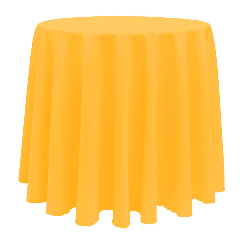 Solid Color Round Tablecloth, 108" x 108", Neon Orange