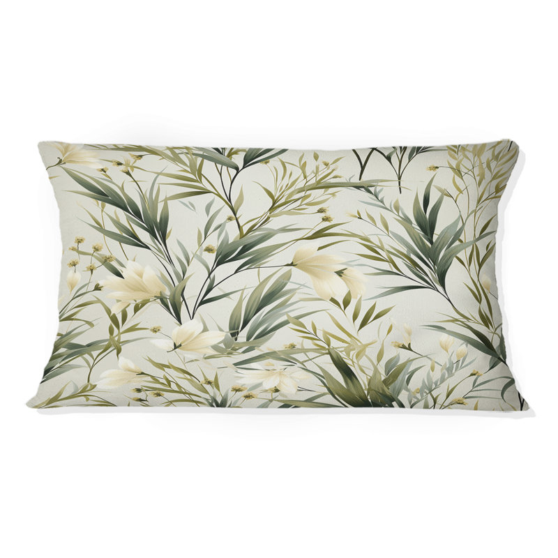 Coussin Green Grassland Meadows I - imprimé botanique