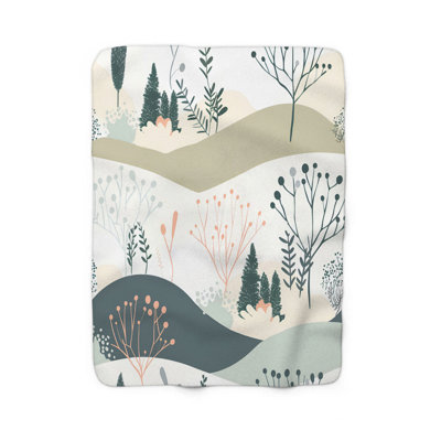 Whispering Pastel Meadows - 1 pièce Sherpa Premium
