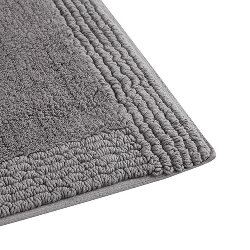 21x34" 100% Cotton Bath Rug, 3000 Gsm Heavyweight, Reversible, And Fashionable, Machine Washable, Non-slip Mat Advisable Heavyweight Cotton, 21x34", Charcoal Gray, Sublime, Recommended