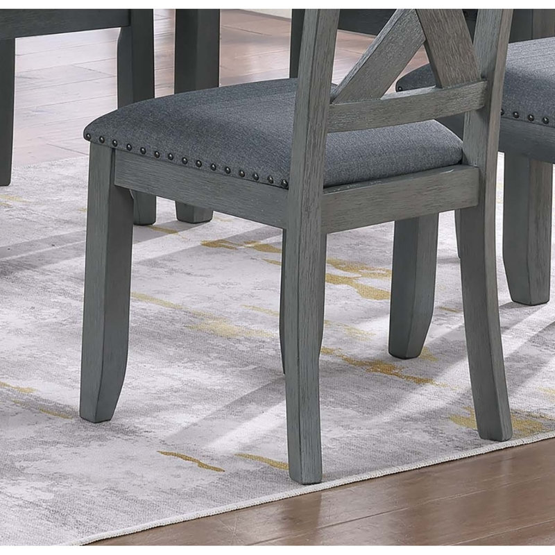 Finition grise table de salle à manger 6X chaises 7Pcs